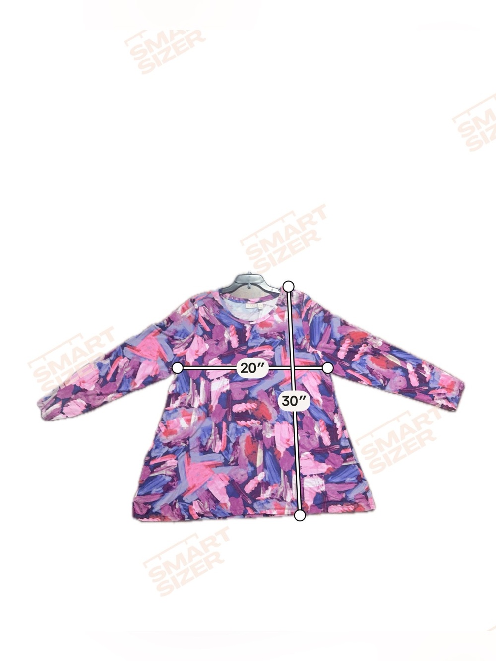 LOGO by Lori Goldstein Abstract Brush Strokes Top Tunic XL Wearable Art - Picture 3 of 8